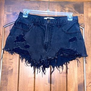 Hollister Black Jean Shorts